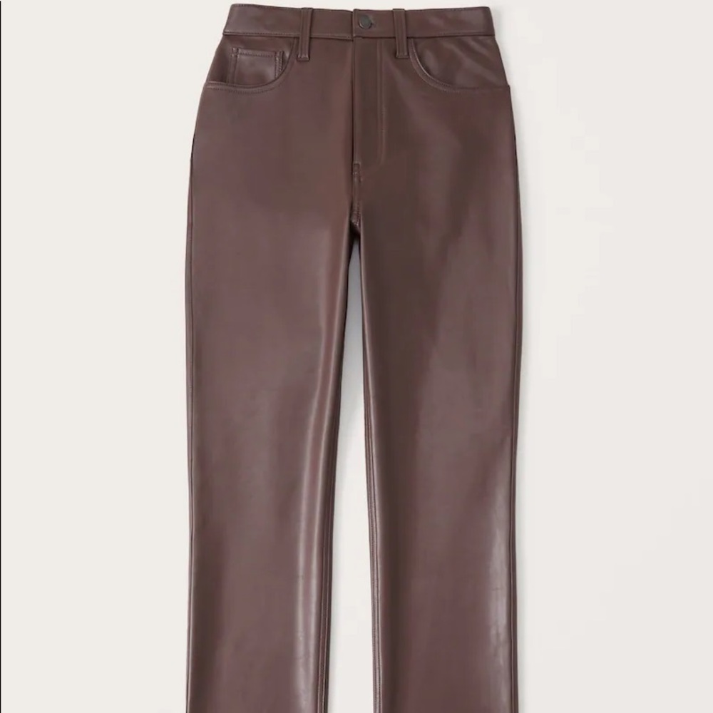 Abercrombie Vegan Leather 90’s Straight Pants
